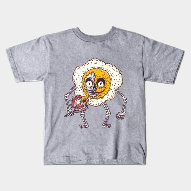 Scary Sunny Side Up Kids T-Shirt by hex